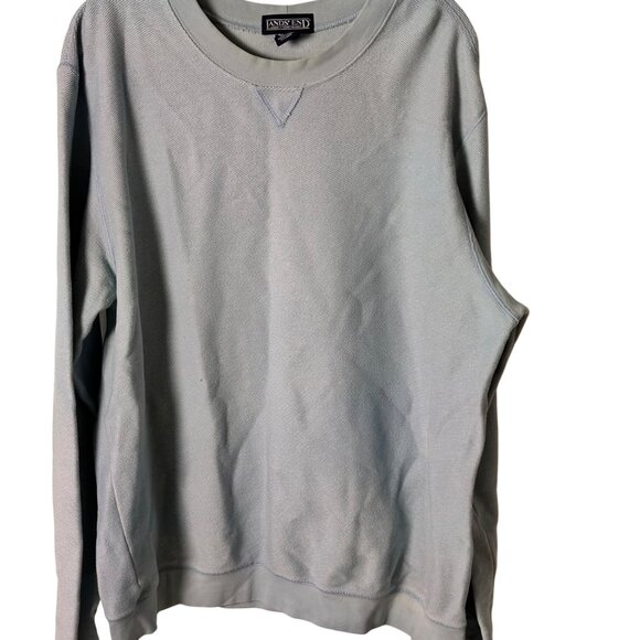 Lands End Large Mens Light Blue Casual Crewneck Sweatshirt - Picture 5 of 12